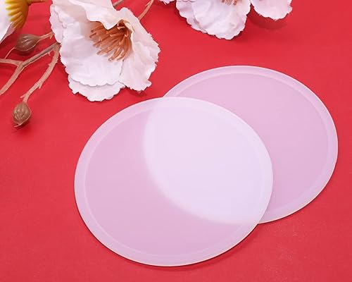 Miniatura 10 de ONLYKXY 3 posavasos de silicona de 3.93 pulgadas, posavasos redondos para bebidas, café y té (blanco)