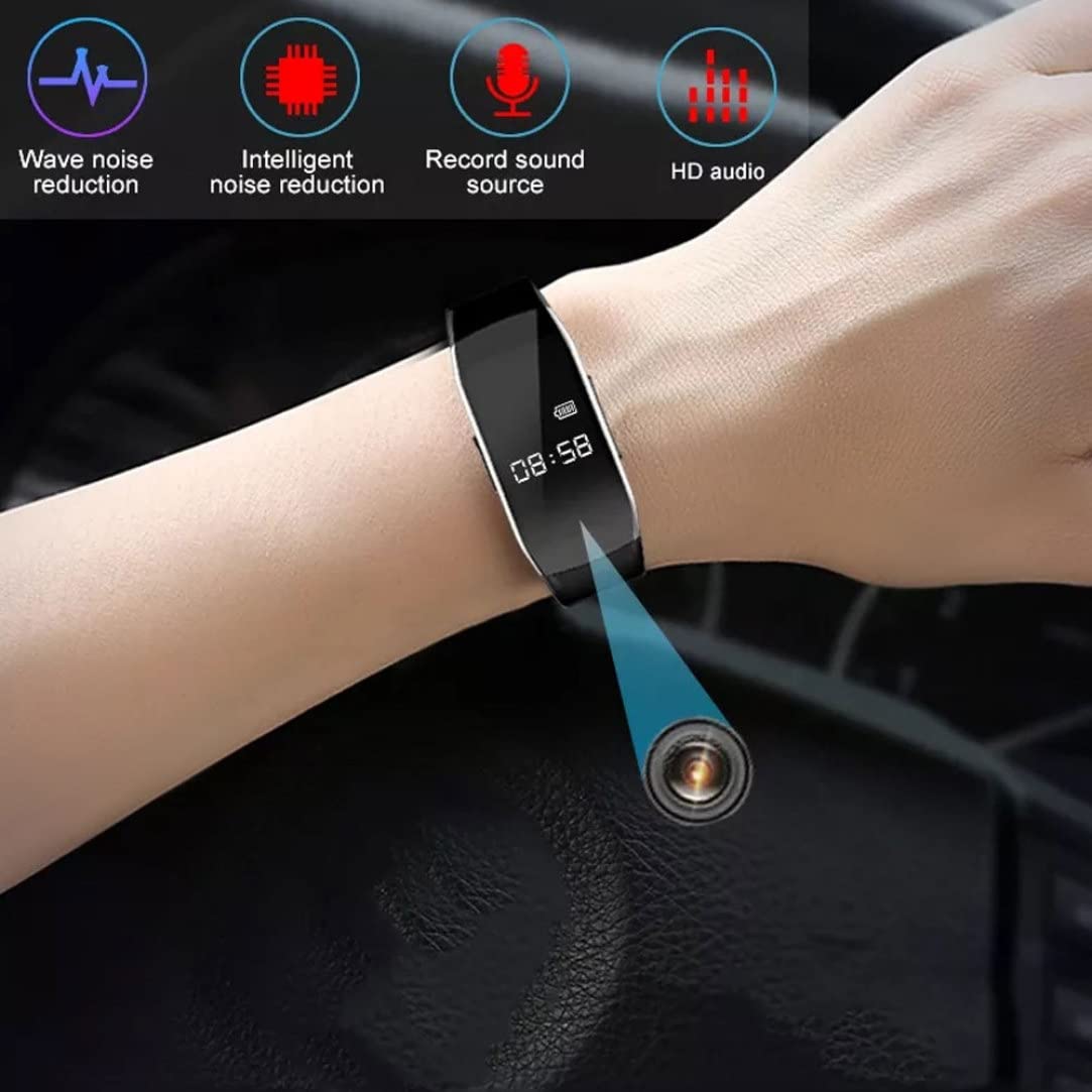 Grabadora de vídeo por Voz Digital, cámara de Audio 8G, Pulsera, Dispositivo de grabación con cancelación de Ruido