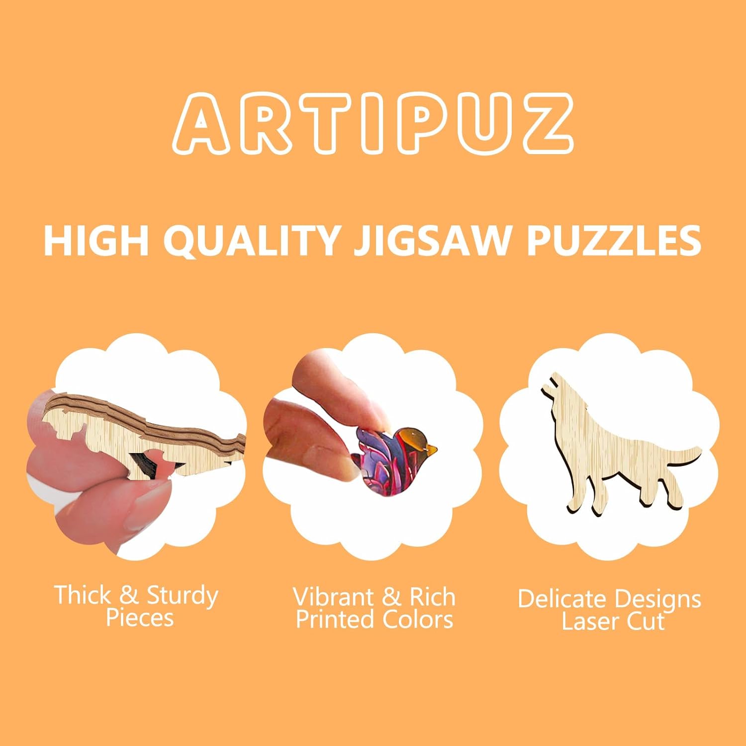 Wooden Puzzles for Adults - Dreamy Tabby Cat Wooden Puzzle, Unique Shape Cat Puzzle for Adults, Wood Puzzles Adult, Cats Gifts for Friends and Family, Home Decor (190pcs 11.4 * 7.2in M)