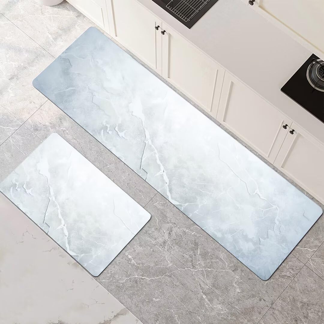 Alfombra cocina lavable antideslizante de 2 piezas, alfombra baño secado rápido para entrada