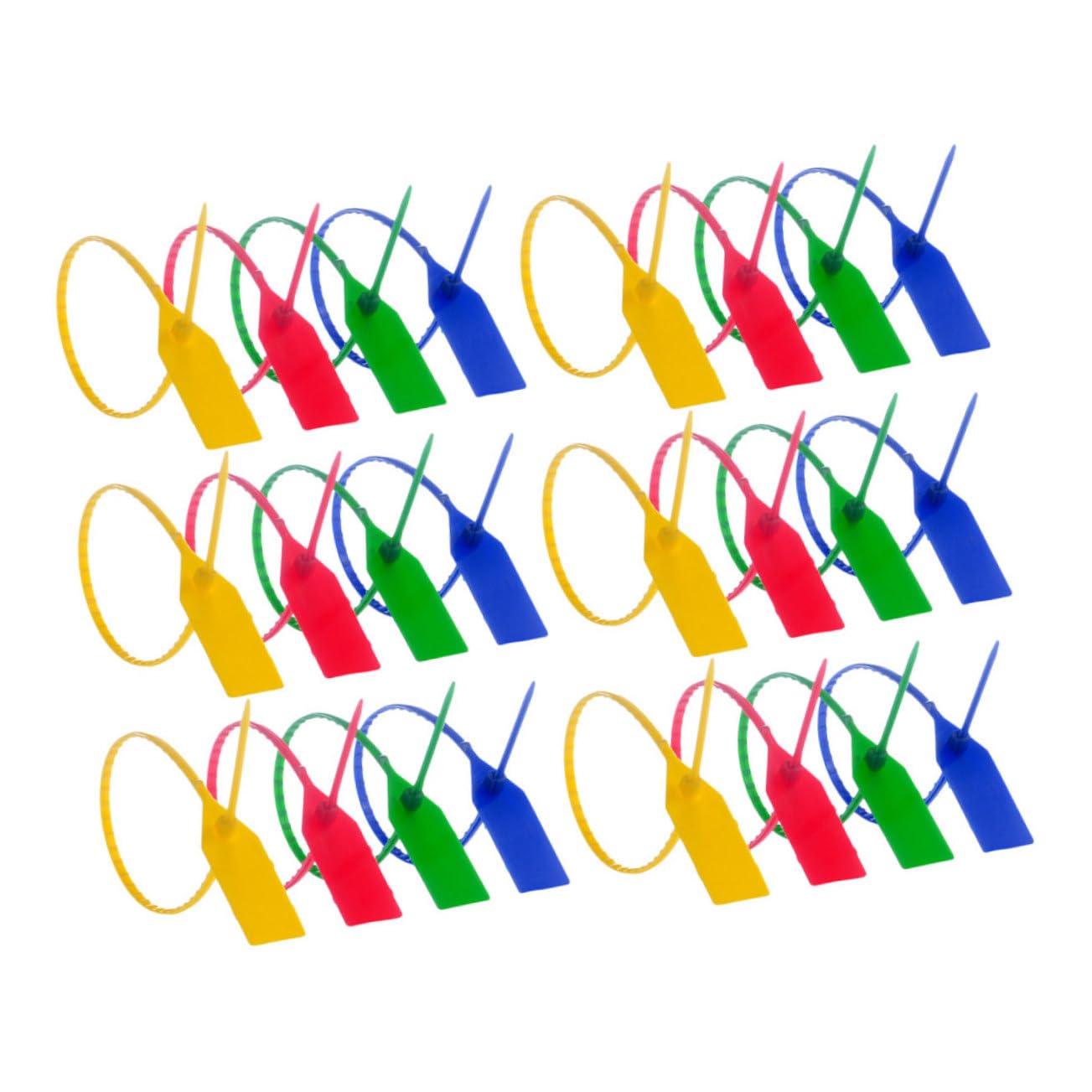 Ciieeo Tamper Seals Pcs Self Locking Zip Ties Plastic Security Seals for Shipping Cold Resistant Easy to Use Fashion Design Random