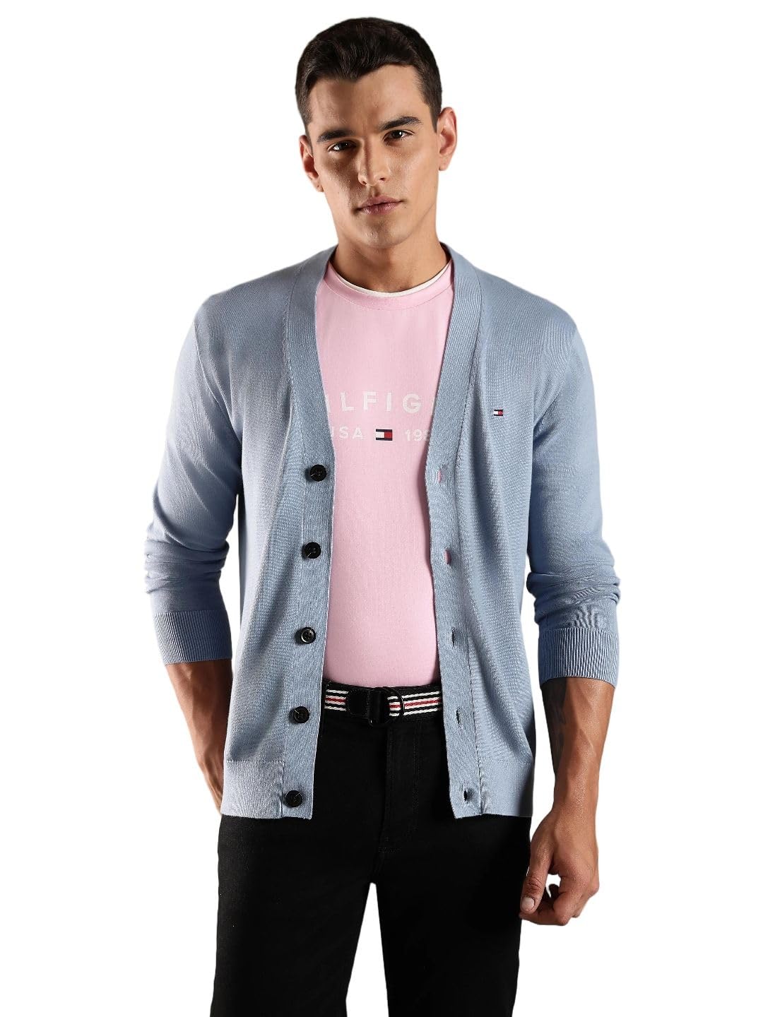 tommy hilfiger Solid Regular Fit Cotton Sweater-picture-20