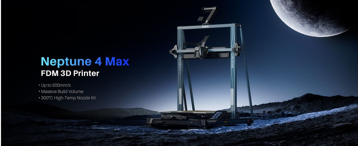 3IDEA ELEGOO Neptune 4 Max 3D Printer, 500mm/s Fast Printing