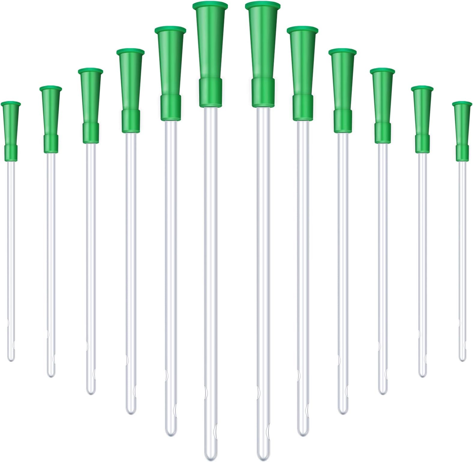 Nuanchu PVC Replacement Tubings Supplies Tubes Kit Clear Replacements Hose with Flexible Rounded End for Smooth Insert(14 FR,30 Pieces)
