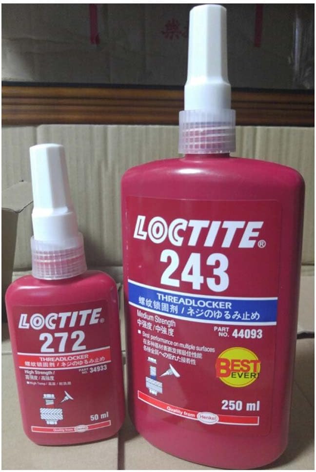 Loctite 243 Blue Medium Strength Threadlocker, 360 Degree F Maximum Temperature, 250 mL Bottle