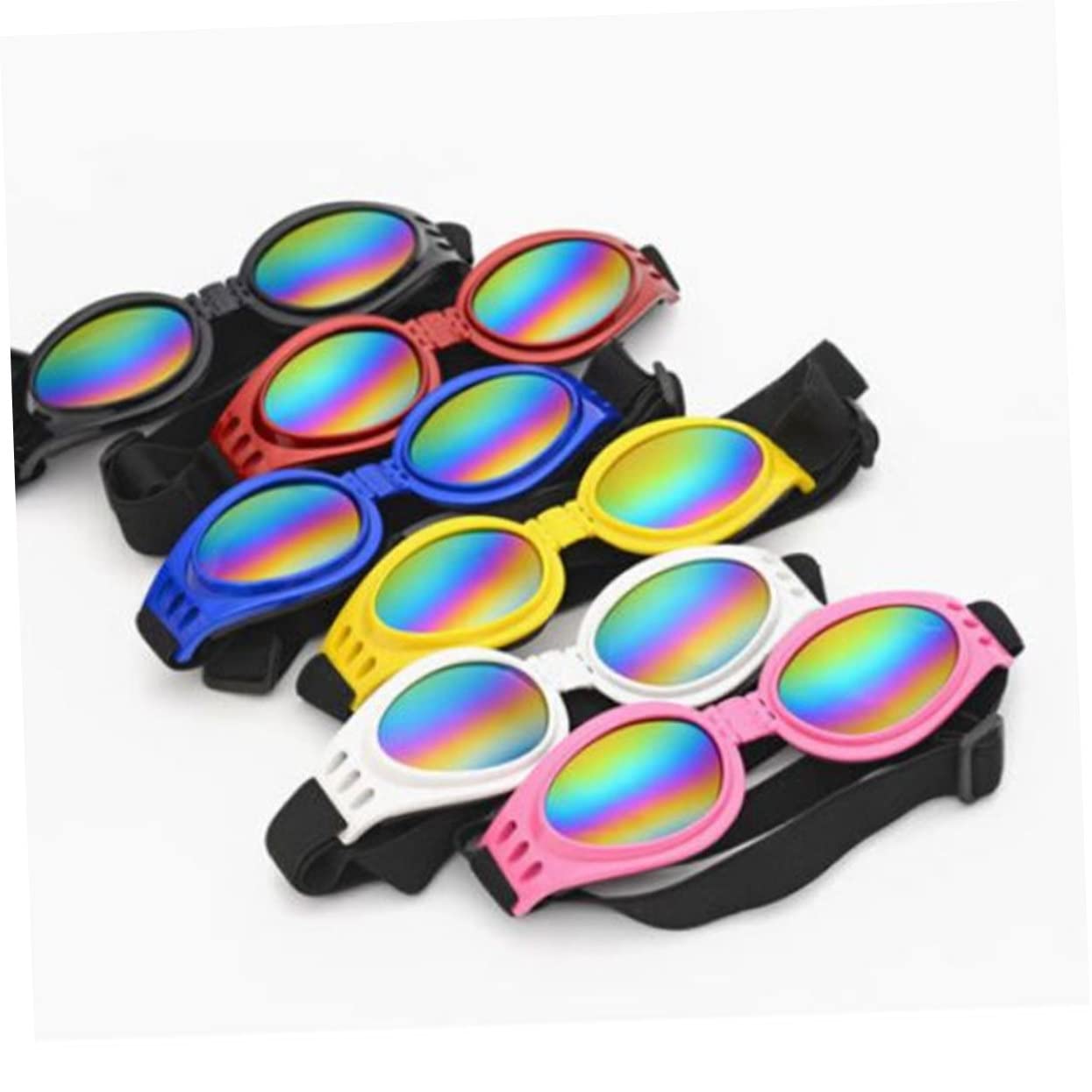 Beavorty 2 Pcs Uv Blocking Dog Goggles Large Breed Pet Sunglasses Durable Plastic Adjustable Straps