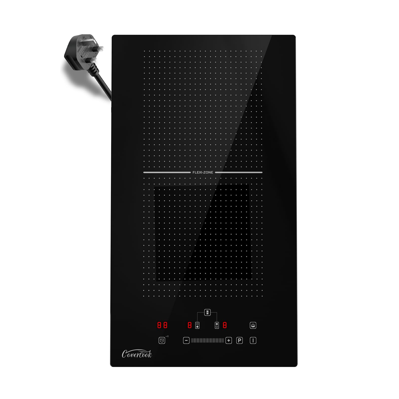 COVERCOOK Induction Hob, 59cm Electric Cooktop, Built-in Hot Plates with Bridge Zone, 7000W, 240V, Matte Glass, Scratch-resistant, Pause and Keep Warm Function — view 9
