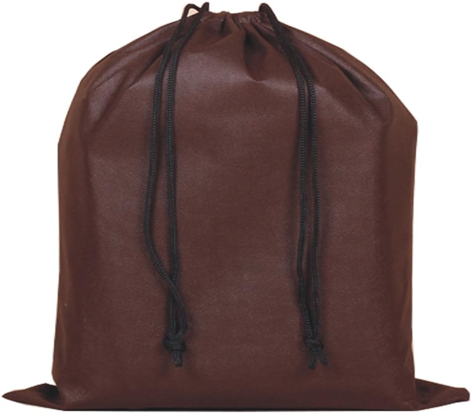 2 Piece Non-Woven Breathable Dust-Proof Drawstring Storage Pouch (Coffee)