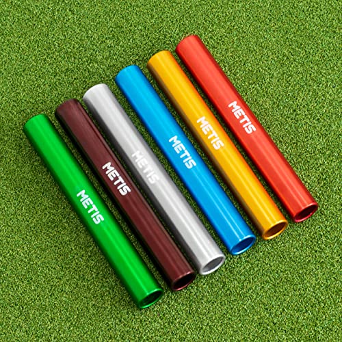 METIS - METIS Alloy Relay Race Batons - Aluminium Relay Baton | Junior or Senior Relay Race Baton | Athletics Equipment | Athletic Baton | Training & Competition Equipment | [Pack of 6] (Senior)
