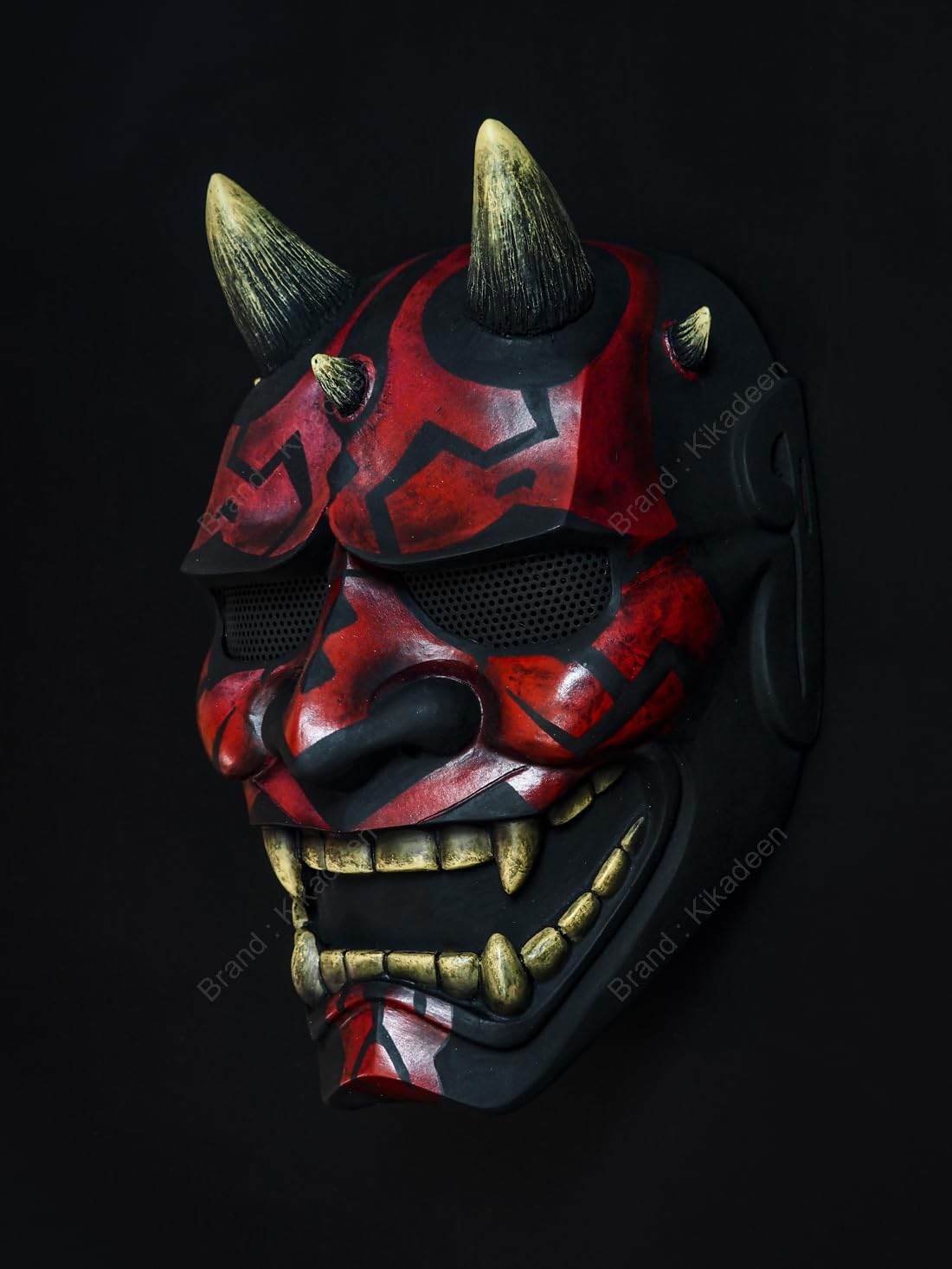 Japanese Hannya Airsoft Mask Samurai Oni Kabuki NOH Halloween Costume Cosplay Prop Home Decor Wall Darth Maul Mask KK23