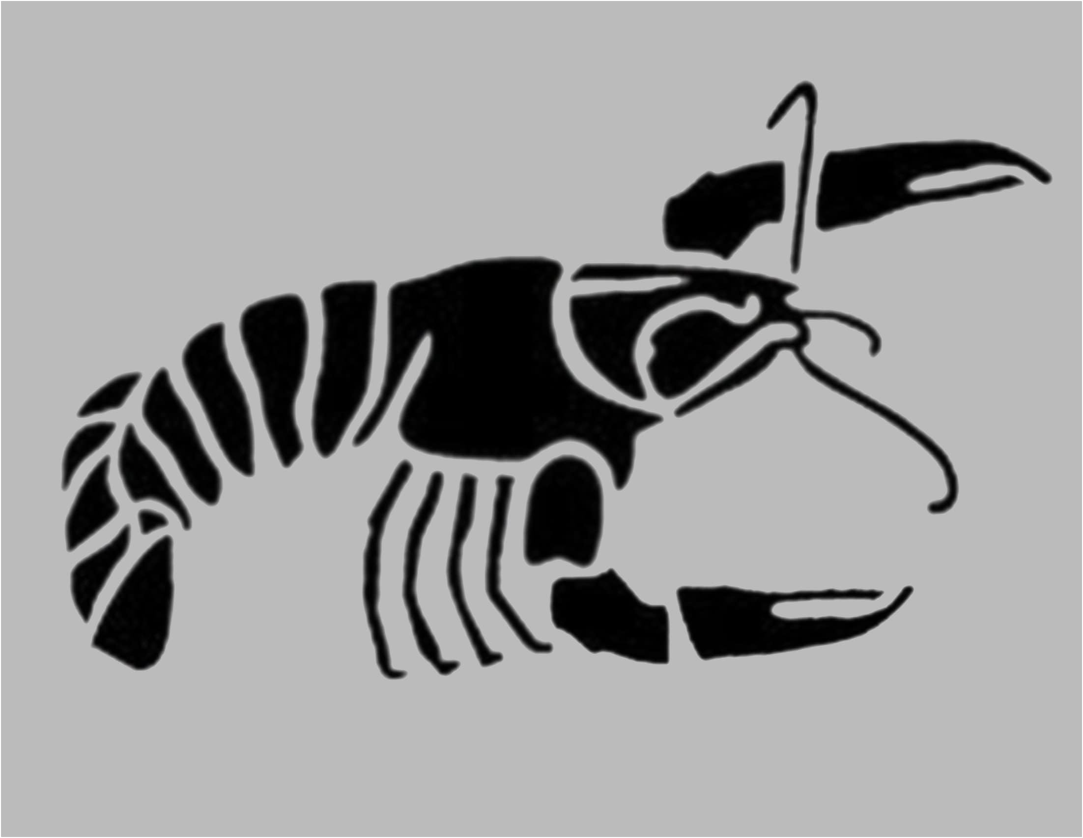 Crawfish Lobster Reusable Stencil (8.5" x 11" Sheet) for Painting on Walls, Wood, Arts and Crafts (My Custom Stencils)