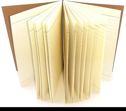 Miniatura 5 de Sovereign-Gear Cuadernos de repuesto de papel rayado, diario de cuero recargable, hojas recicladas ecológicas sin ácidos y sin árboles, bloc de