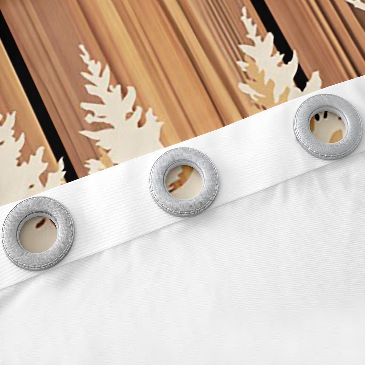 Feelyou Rustic Bear Deer Curtains Wildlife Hunting Theme Window Drapes Treatments for Kids Boys Girls Wild Animal Window Drapes Wooden Board Window Treatments, 38W X 54L,2 Panels,30%-50% Blackout