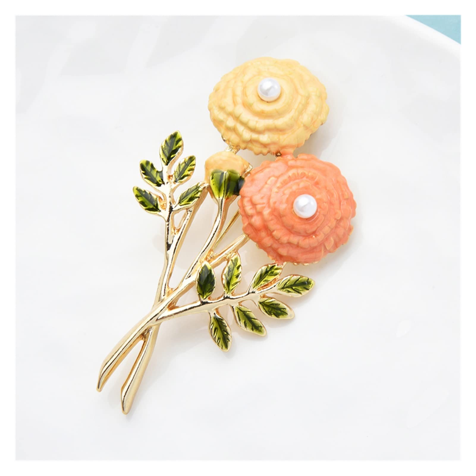 Vintage-Emaille-Blumenbroschen für Frauen, All-Match-Blumen-Party-Büro-Brosche, Geschenke
