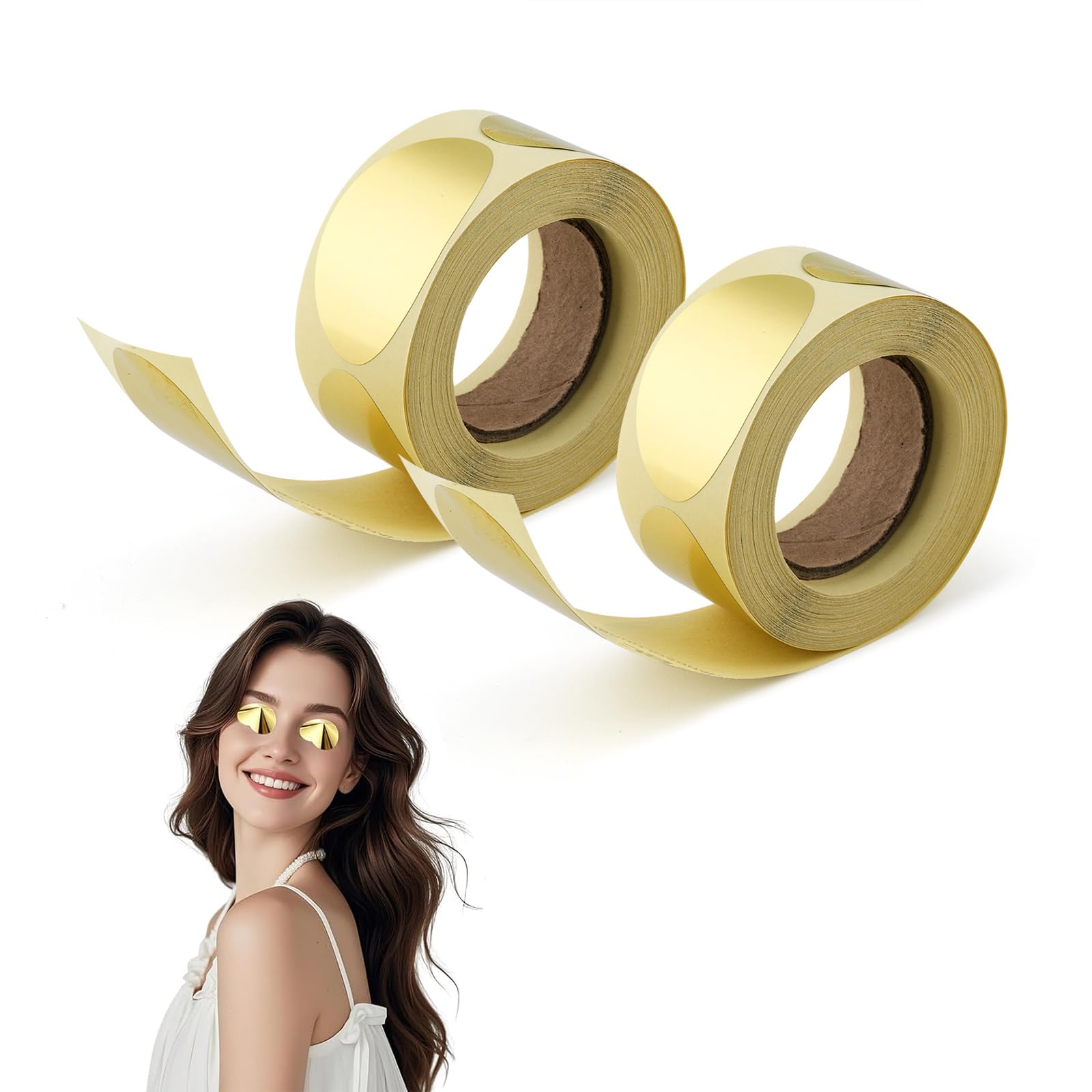 kicder 400PCS Sunbed Eye Protection, 2 Rolls Sun Bed Eye Protection, Eyes Protections for Sunbeds Salon and Home Use, Adhesive Sun Bed Goggles for Women Indoor and Beach Tanning Sessions