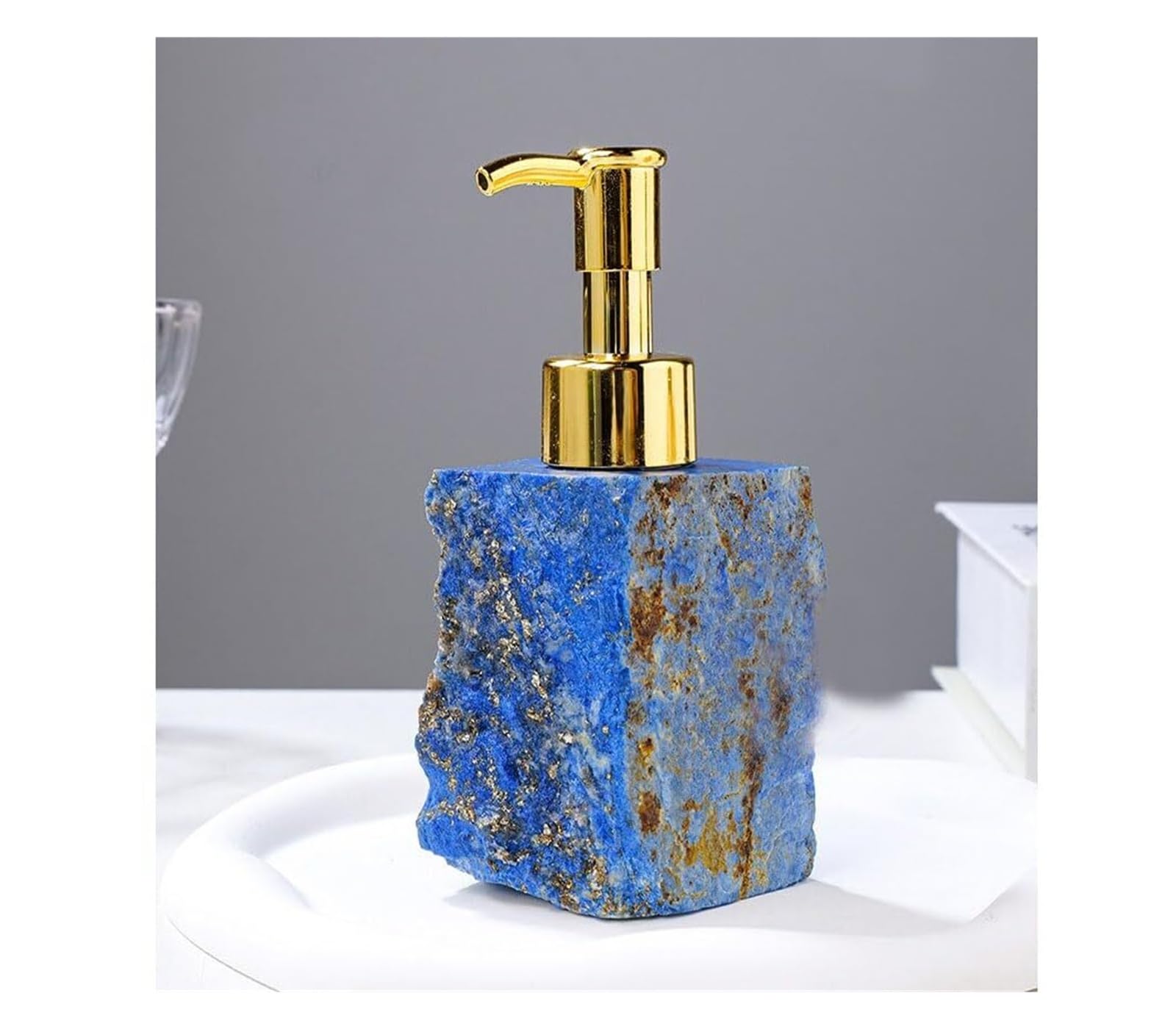 Dispenser di sapone da appoggio Dispenser Di Sapone Con Pompa In Acciaio Inossidabile In Cristallo For Cucina Bagno Complementi d'arredo e accessori(Lapis)