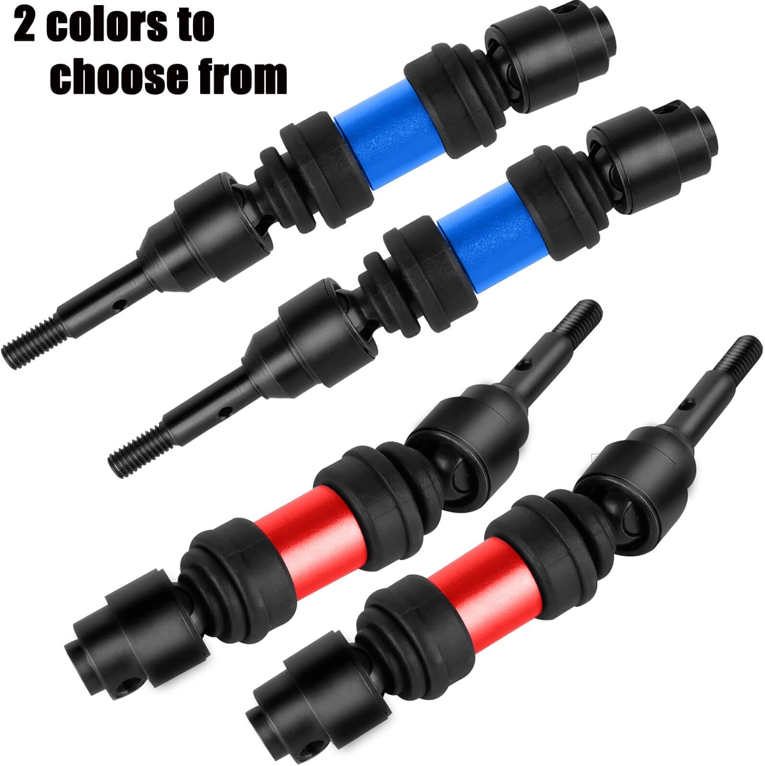 RC Driveshaft Axles Upgrades Part for Mini Rally VXL Ford RS200/Mini Slash 4X4(108046-1)(108164-1),RC #45 Steel CVD,Front Rear Drive Shafts CVD #10850,Navy Blue