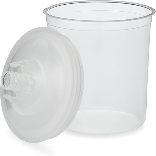 Miniatura 3 de Kit de tazas y revestimientos para mezclar pintura automotriz, taza desechable para pistola de pintura en aerosol, tapas y adaptadores para filtrar