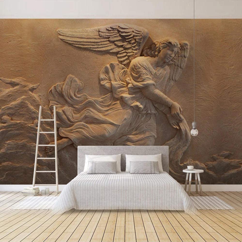 Ángel De Socorro 3D Mural Wallpaper, Papel Pintado Autoadhesivo Extraíble Decoración De Pared Para Restaurante Hoteles Sala De Estar Moderna Decoración Del Hogar Carteles De Pared Arte D 400x280 cm