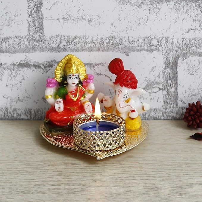 Photophore multicolore en polyresine pour illuminer vos tables de diner chaleureuses
