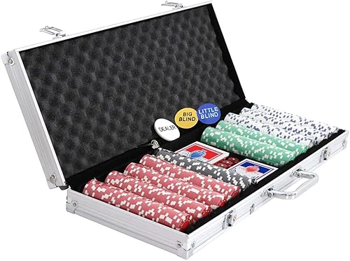 Miniatura 2 de Juego de 500 fichas de póquer de 0.41 oz Holdem con estuche y dados en casa