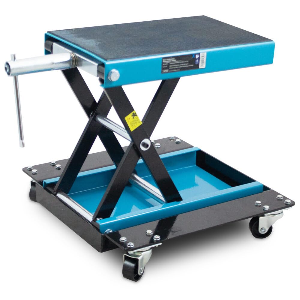 BITUXX Rollbarer Motorrad Heber Hebebühne Montagebock Scherenheber Montageständer Rangierheber Lift bis 500kg