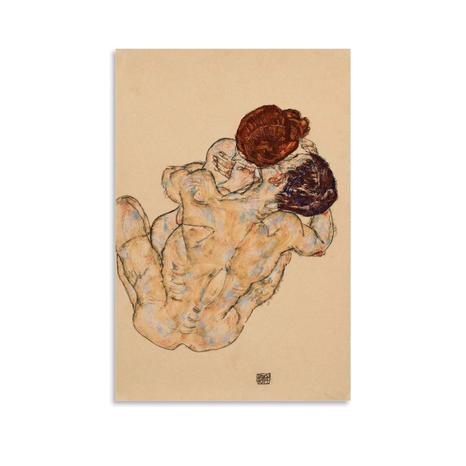 Amazon.co.jp: エゴン・シーレ(Egon Schiele) 名作 男と女（抱擁
