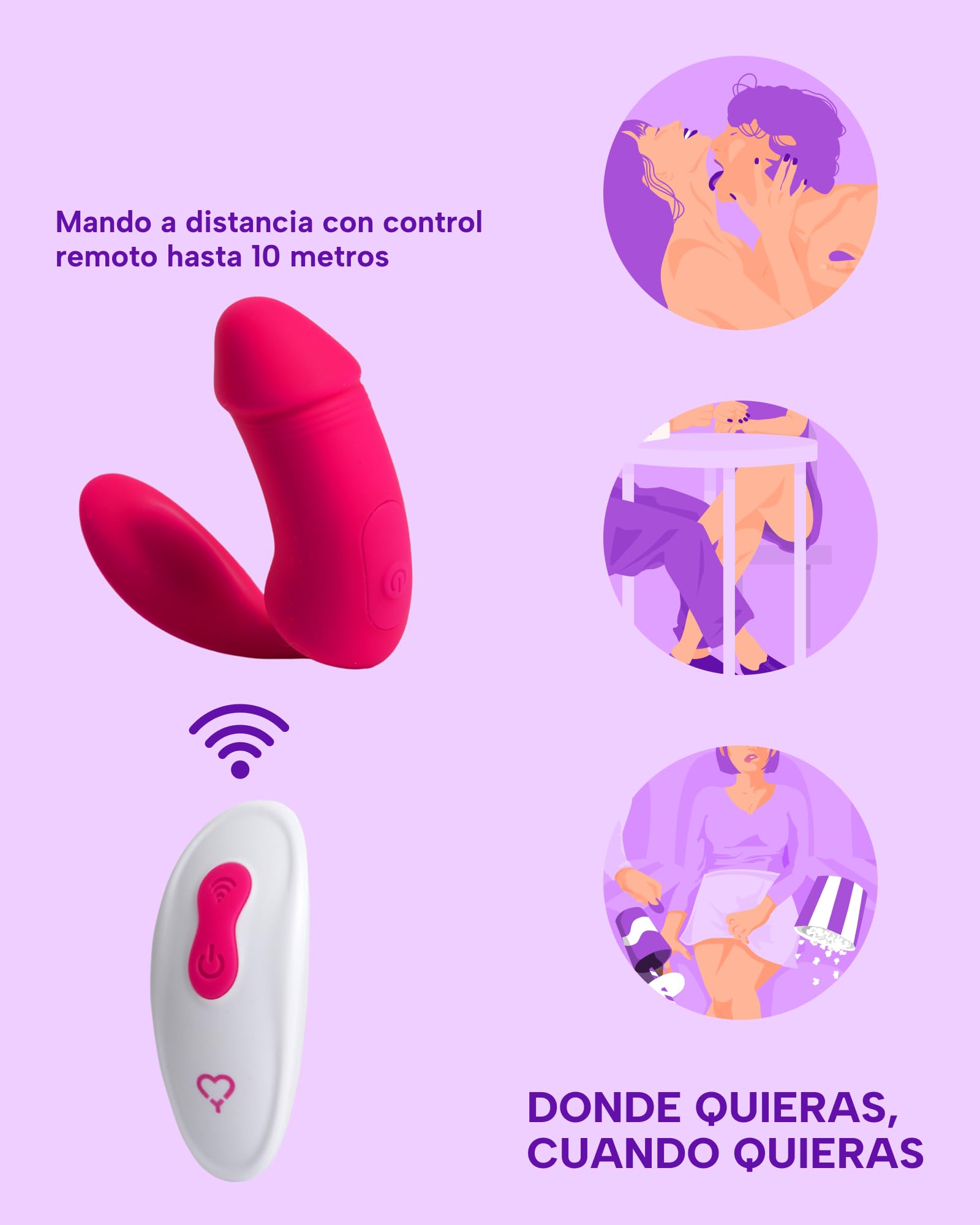 MySecretCase Consoladores.. Para Mujer con Vibración 9 Modos con Doble Estimulación Vibradorador Clítoris y Vaginal Vibrador Mando Distancia Juguetes Sensuales Pareja Vibradores Consoladores