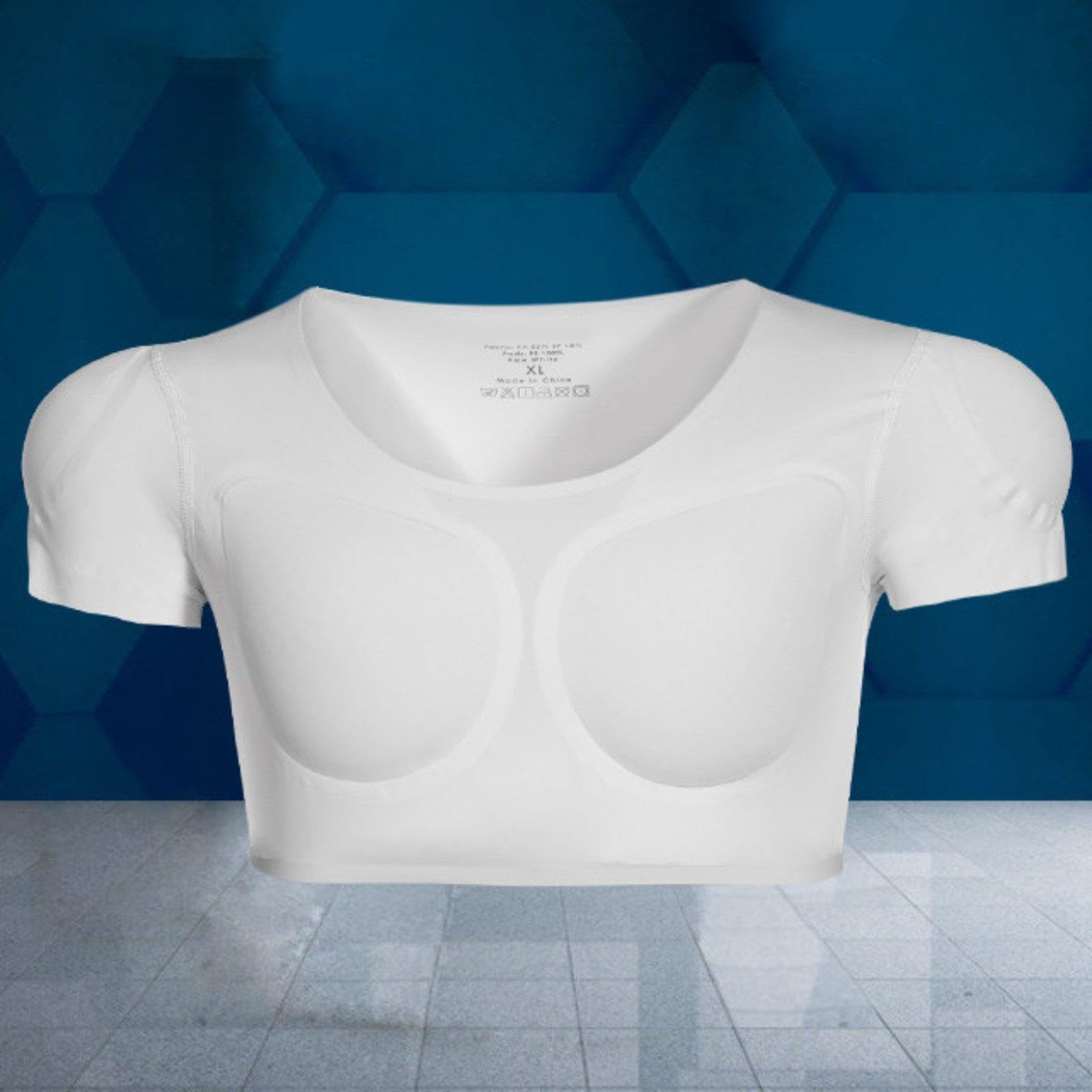Camiseta Acolchada para Hombre, Camiseta Invisible para Realzar El Físico con Módulo de, Nailon Cómodo para Cosplay, Fiestas Y Uso Diario, Mangas Cortas, M
