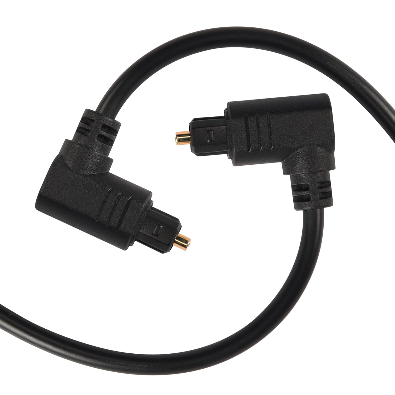 CERRXIAN Double Right Angle Optical Audio Cable,6.6FT 90 Degree Plug