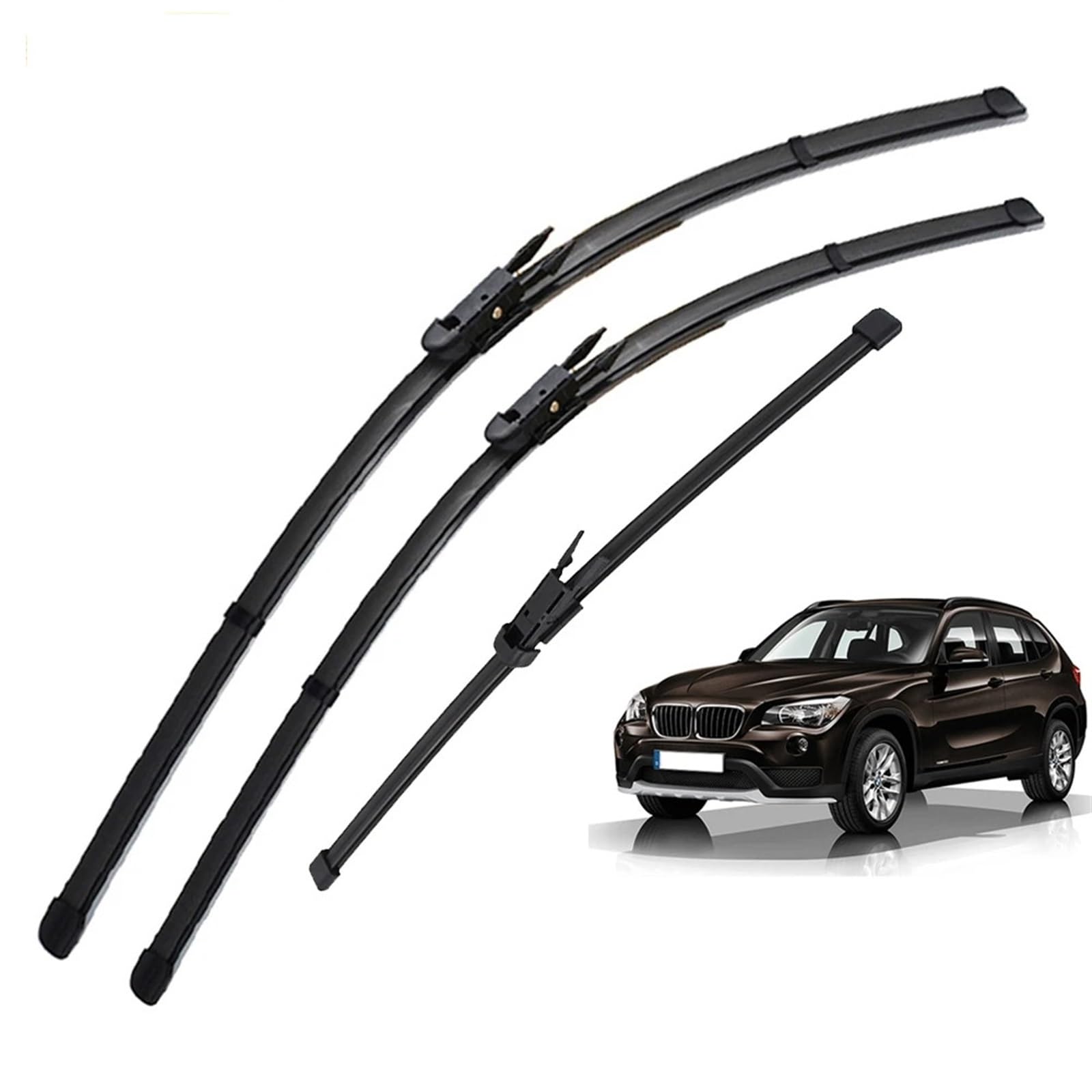 Exterior del Coche Compatible con X1 E84 2009 2010 2011 2012 2013 2014 2015 Juego De Limpiaparabrisas Delantero Y Trasero Escobillas Limpiaparabrisas para Coche