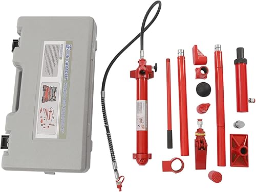 Kit de alimentación Porta de 12 toneladas, gato hidráulico para automóvil con funda de transporte y manguera de aceite, herramientas eléctricas de