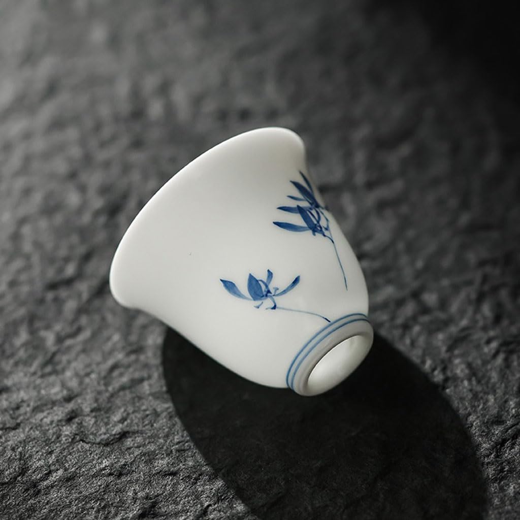 Matcha Filiżanki Herbaciarnia Kung Fu Kubek do herbaty Ręcznie malowany Motyl Orchidea Ceramiczna filiżanka do herbaty Parzenie herbaty Domowy kubek do herbaty Zestaw do herbaty Kubek do