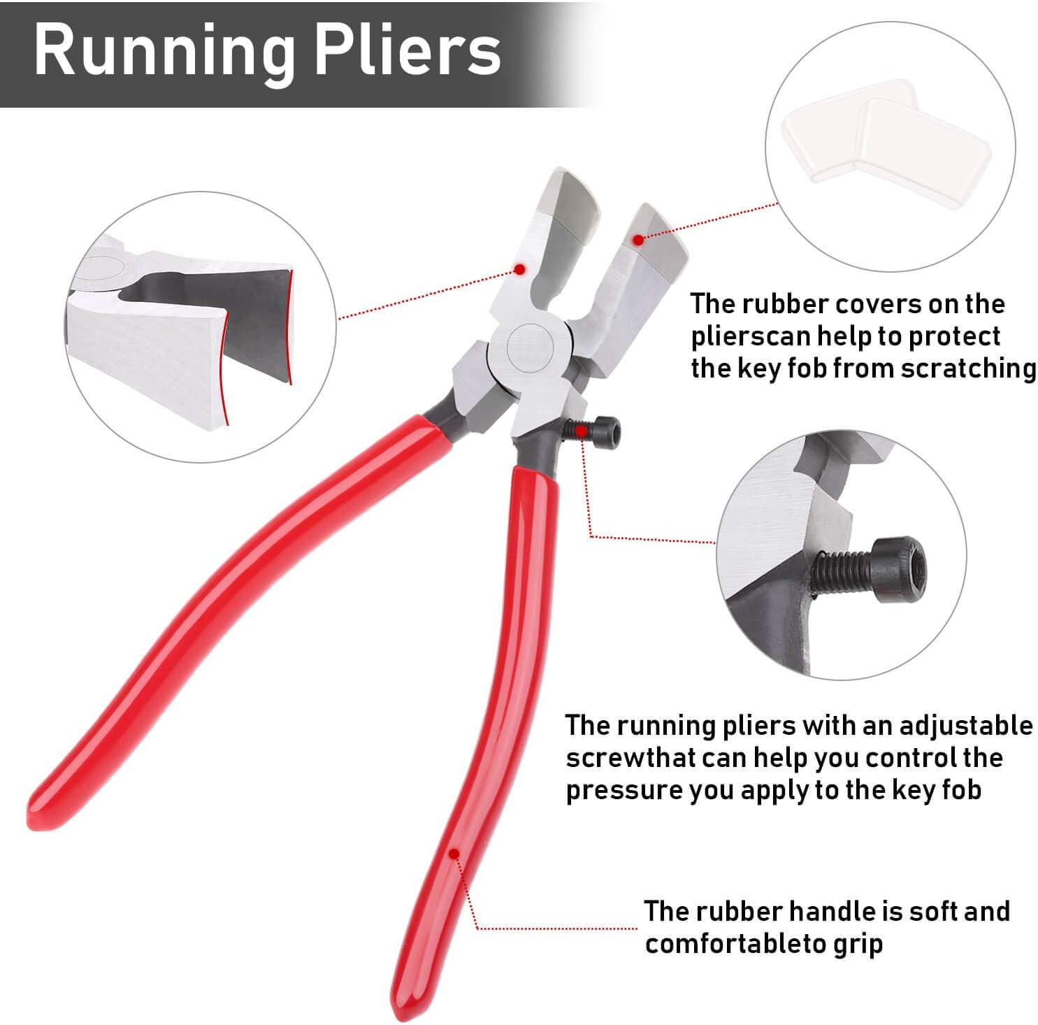 shynek 40pc Key Fob Hardware Set - 1 Inch Keychain Hardware with Pliers for Wristlet, Lanyard & Key Chain Making Supplies - Image 3