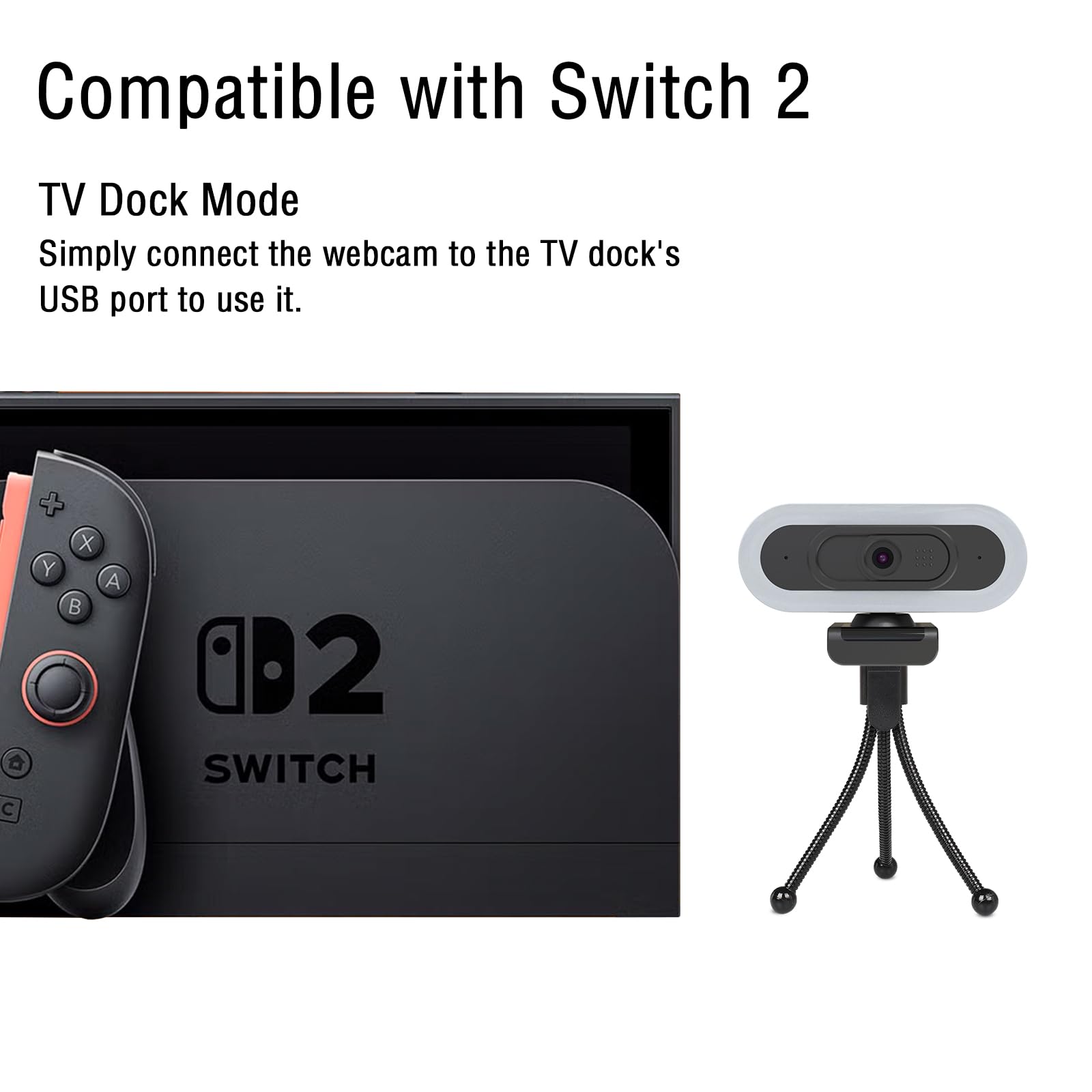 Cámara web W4 de enfoque automático con micrófonos duales y luz LED, 1080P 60 fps/2K 50 fps, cámara de transmisión USB para PC, portátil, Switch 2, escritorio, Plug and Play