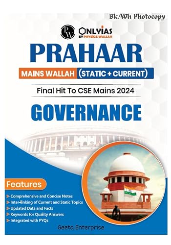 Only ias Prahaar 2024 4.0 Mains wallah Governance Bk/Wh Photocopy