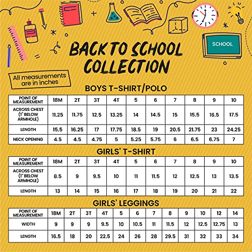 Unique Baby Boys School Supplies Back To School Collared Polo Shirt thumb #1