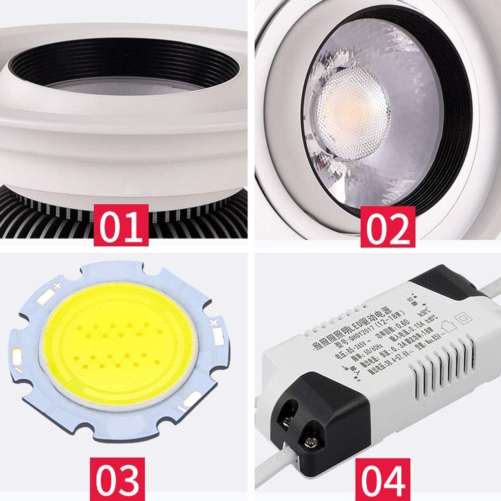 Recessed 10W Ceiling Spotlight LED Recessed Downlight Aluminum Fire Rated Flat Spotlights Indoor Decoration Ceiling Lighting Fixture Energy Saving LED Downlighters Accent Lamp Integrated