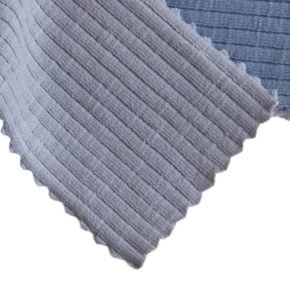 Tejido de algodón acanalado monocolor para puños, tejido elástico, tejido de punto acanalado, tejido de punto transpirable, para coser ropa, 150 cm de ancho, alto 200 cm