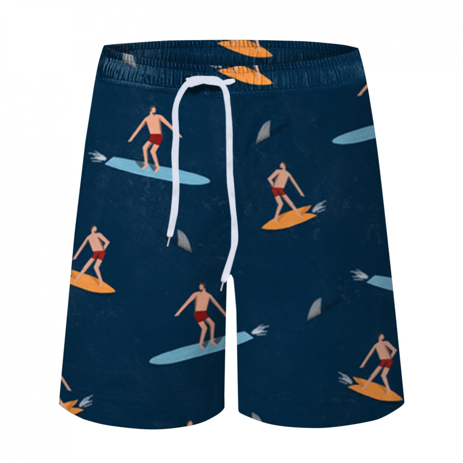 Męskie kąpielówki kąpielówki kąpielówki szorty plażowe na lato, szybkoschnące spodenki do wody, spodenki sportowe, męskie z podszewką z siateczki, granatowy, 4XL