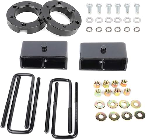 SCITOO Elevadores de 2 pulgadas delantero y 2 pulgadas de suspensión trasera Espaciadores de puntal para Toyota para Tundra Kit de elevación de