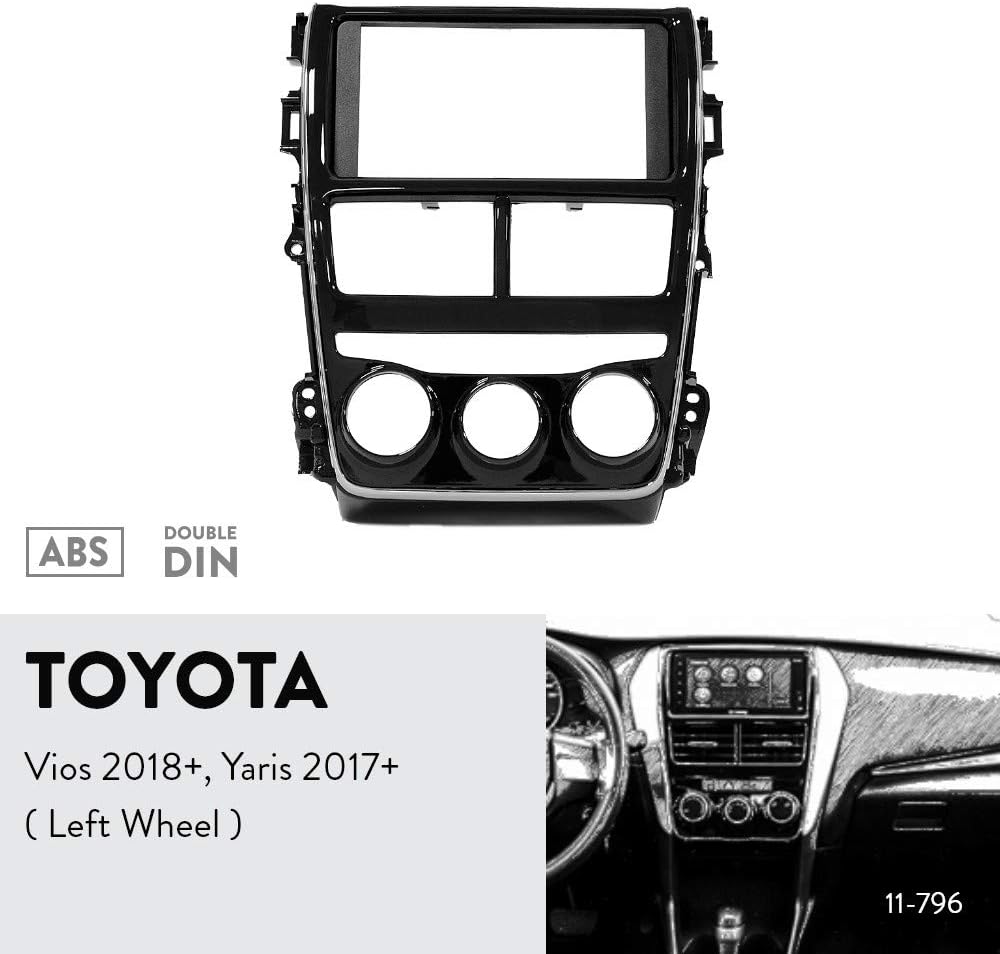 Amazon Com Ugar 11 796 Car Dash Radio Installation Mounting Fascia Kit Compatible For Toyota Vios 18 Yaris 17 Automotive