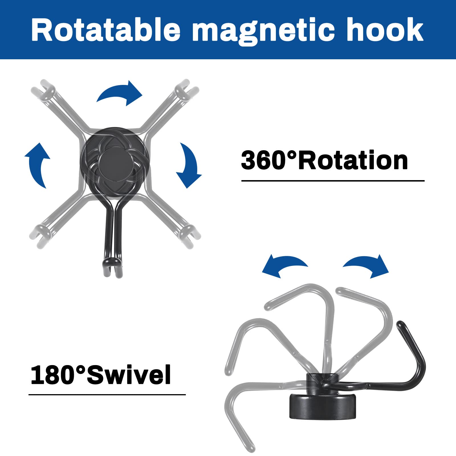 5 Ganci Magnetici Ultra Potenti - Gancio Con Magnete Al Neodimio Per Cucina, Ufficio, Casa - Foto 6