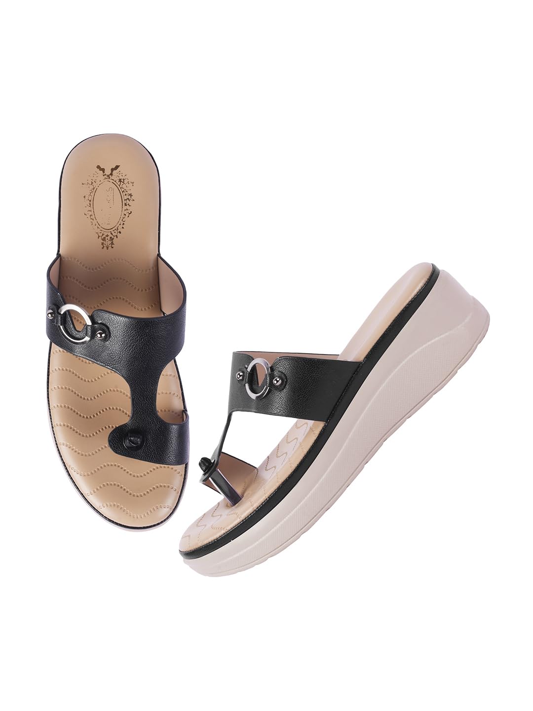 Shoetopia Womens S-2077 Heeled Sandal-8 Kids UK (S-2077-Black)-EU41 (B0D4JTNRBB) Amazon Price History, Amazon Price Tracker