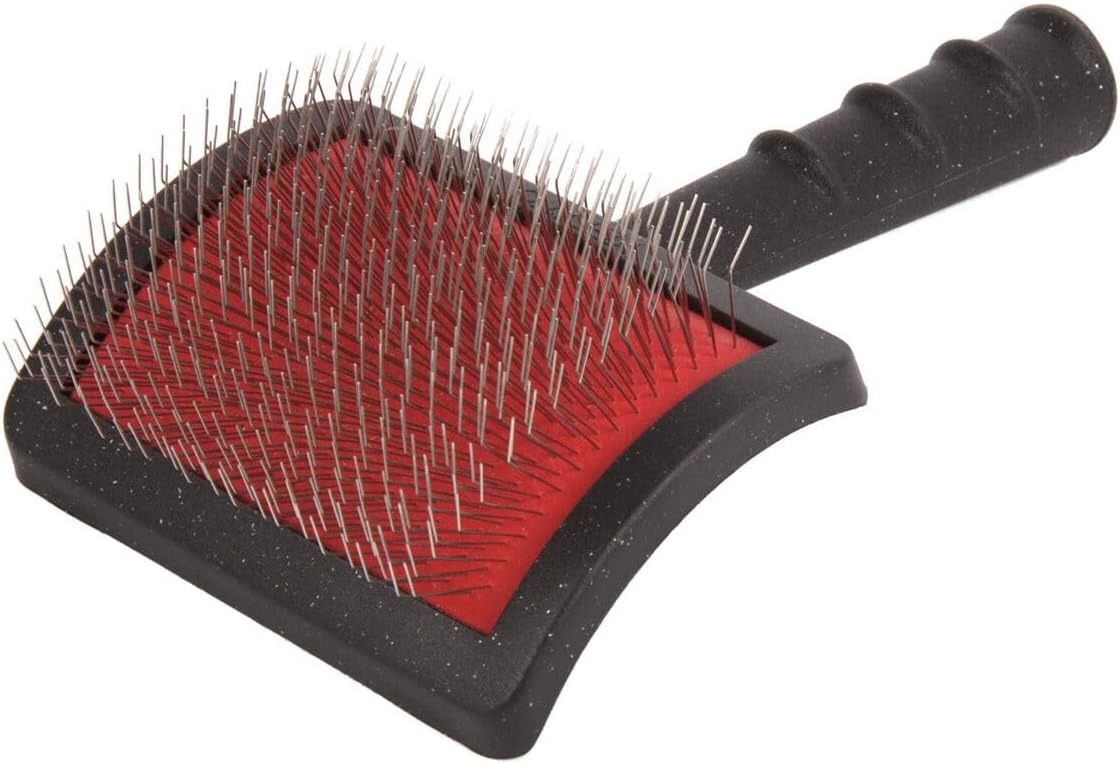 Yento Mega Pin Slicker Brush | Professional Pet Grooming Tool for Dogs and Cats | Effective Mat and Tangle Remover | Gentle Bristles, Size - Large