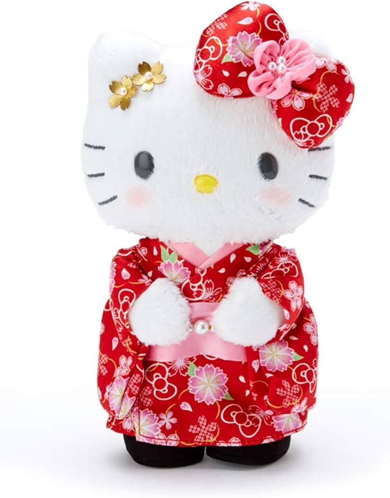 激レアハローキティ 着物 ぬいぐるみ ぬいぐるみ【ハローキティ桜着物抹茶 袴 】をセットに追加する