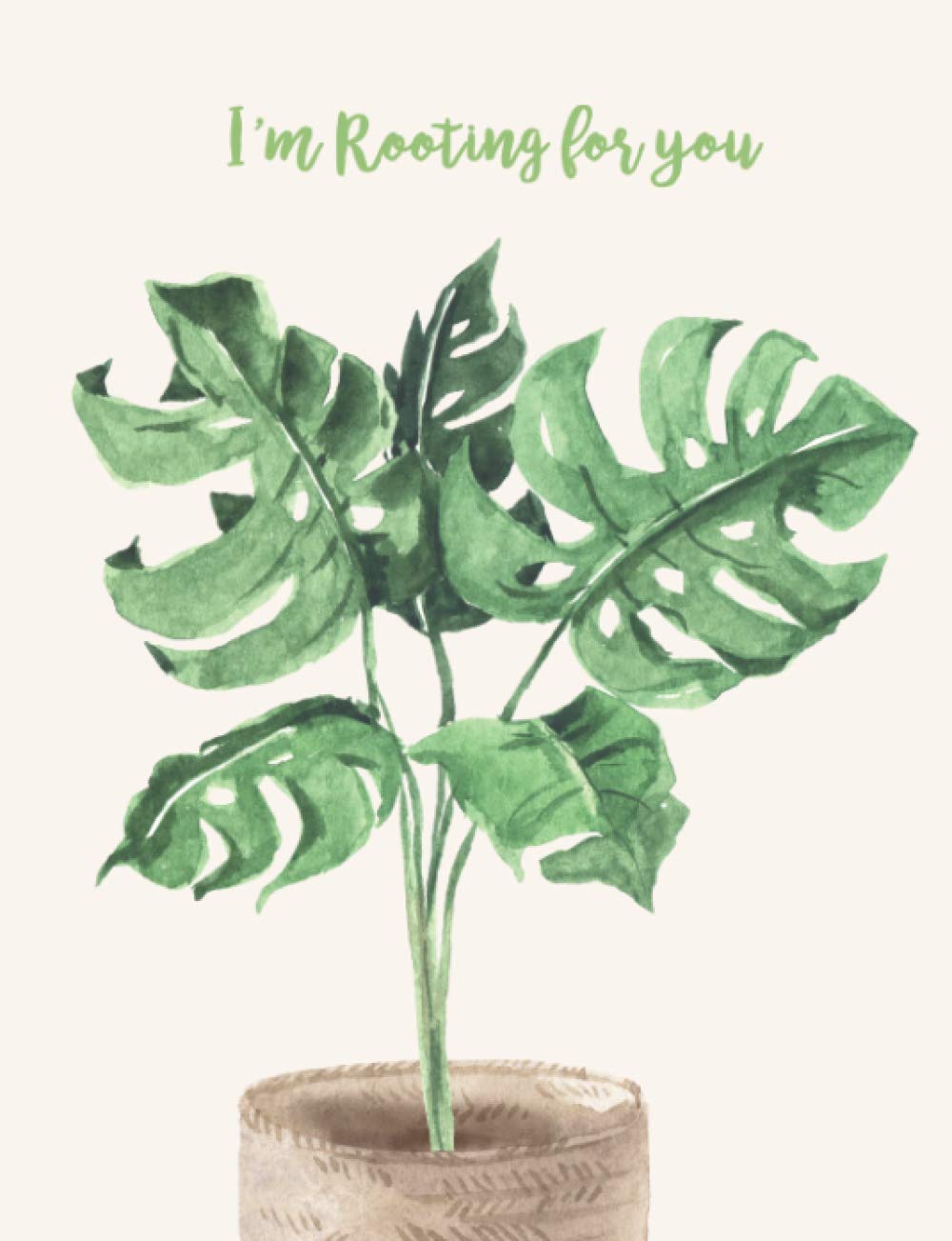 Rooting for you.: Hang in there, I'm rooting for you. 100 paged lined notebook