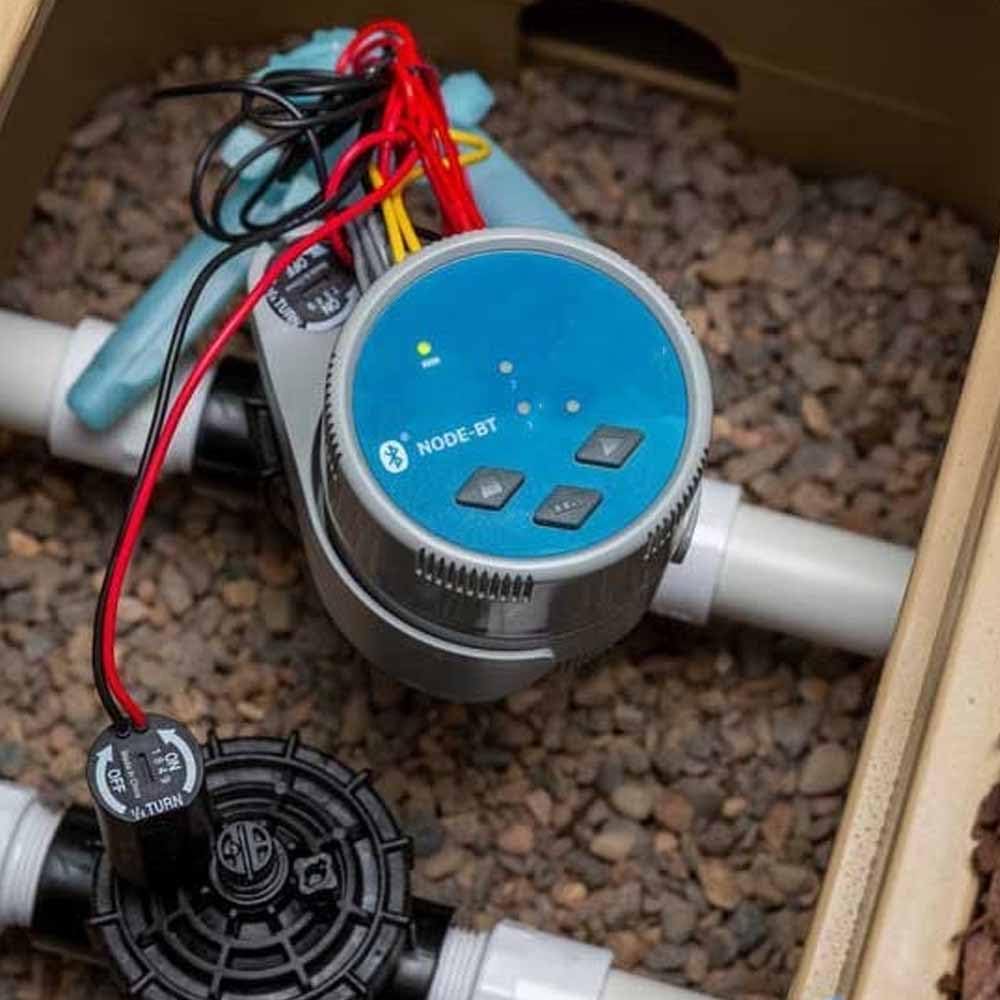 Suinga NODE-BT-200 Hunter, programmatore di irrigazione a batteria, 2 zone di irrigazione 9 V latch, blu