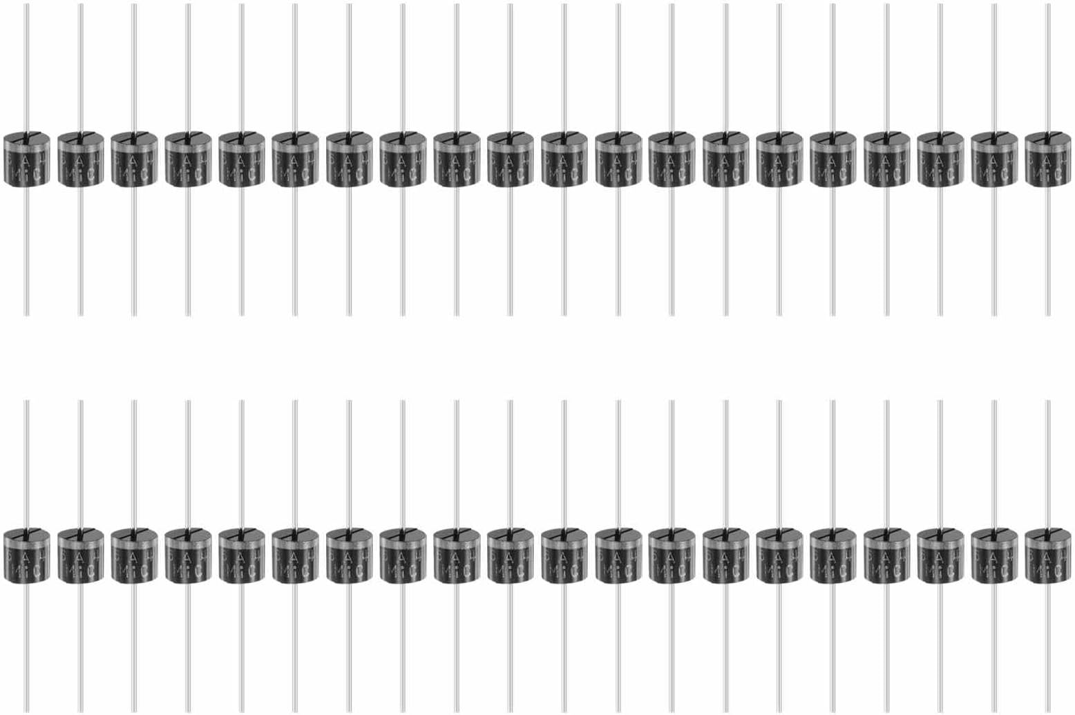 100 Pcs 6A4 Rectifier Diode, 6A 400V R-6 Electronic Silicon Diodes for Charger Industrial Power Adapter Supply Inverter Switching Power Supply
