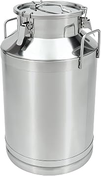 Milk Can 60L/15.8Gal Stainless Steel Milk Jug with Sealed Lid, Carry Handle